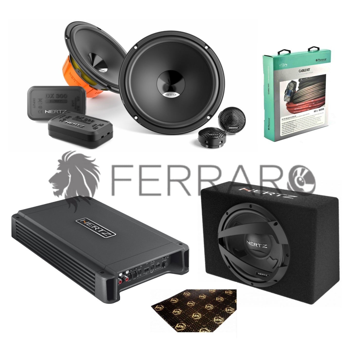 Hertz Sound | Casse DSK 165.3 | Amplificatore HCP 4 | Sub DBX 30.3 | Set Cavi