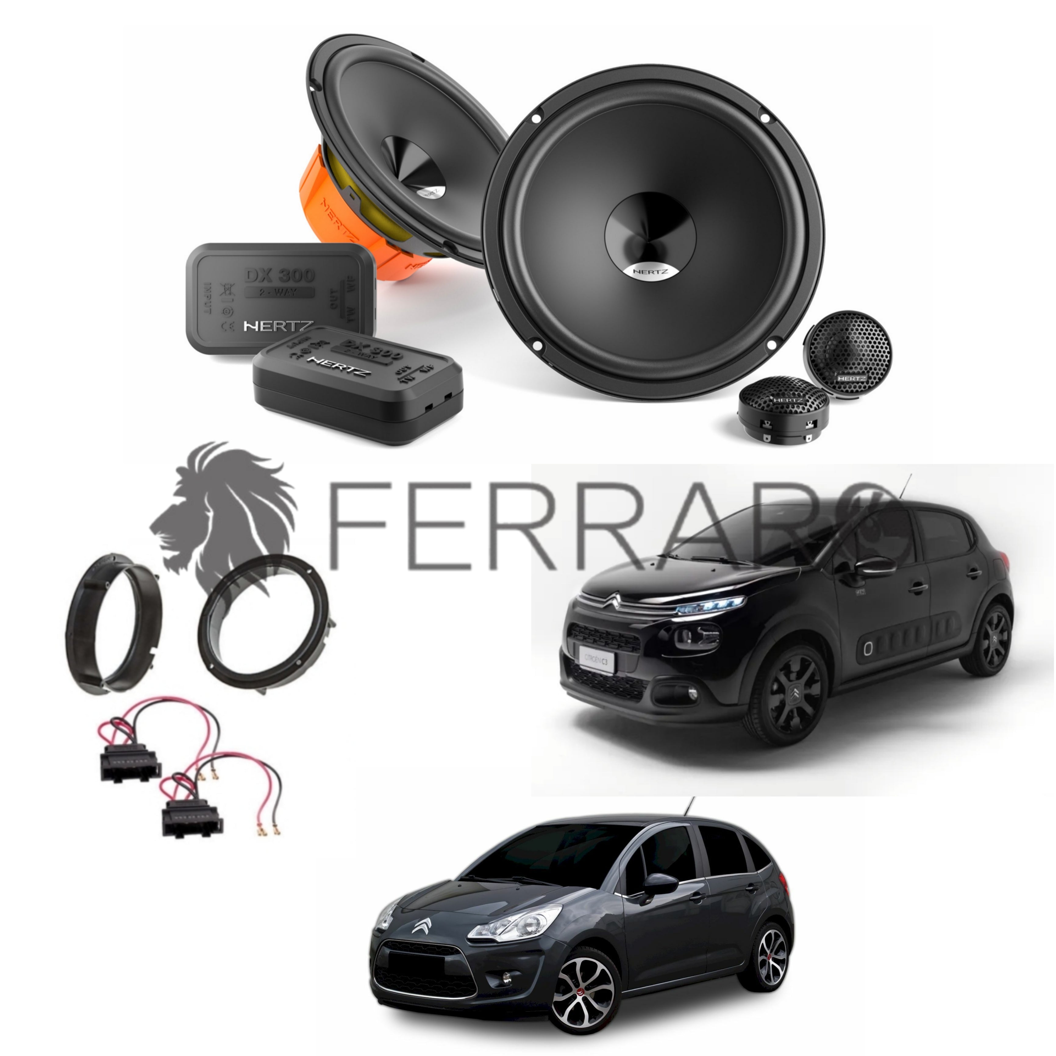 Hertz Kit 4 Casse | DSK 165.3 | Anteriori | Citroen C3 dal 2009>