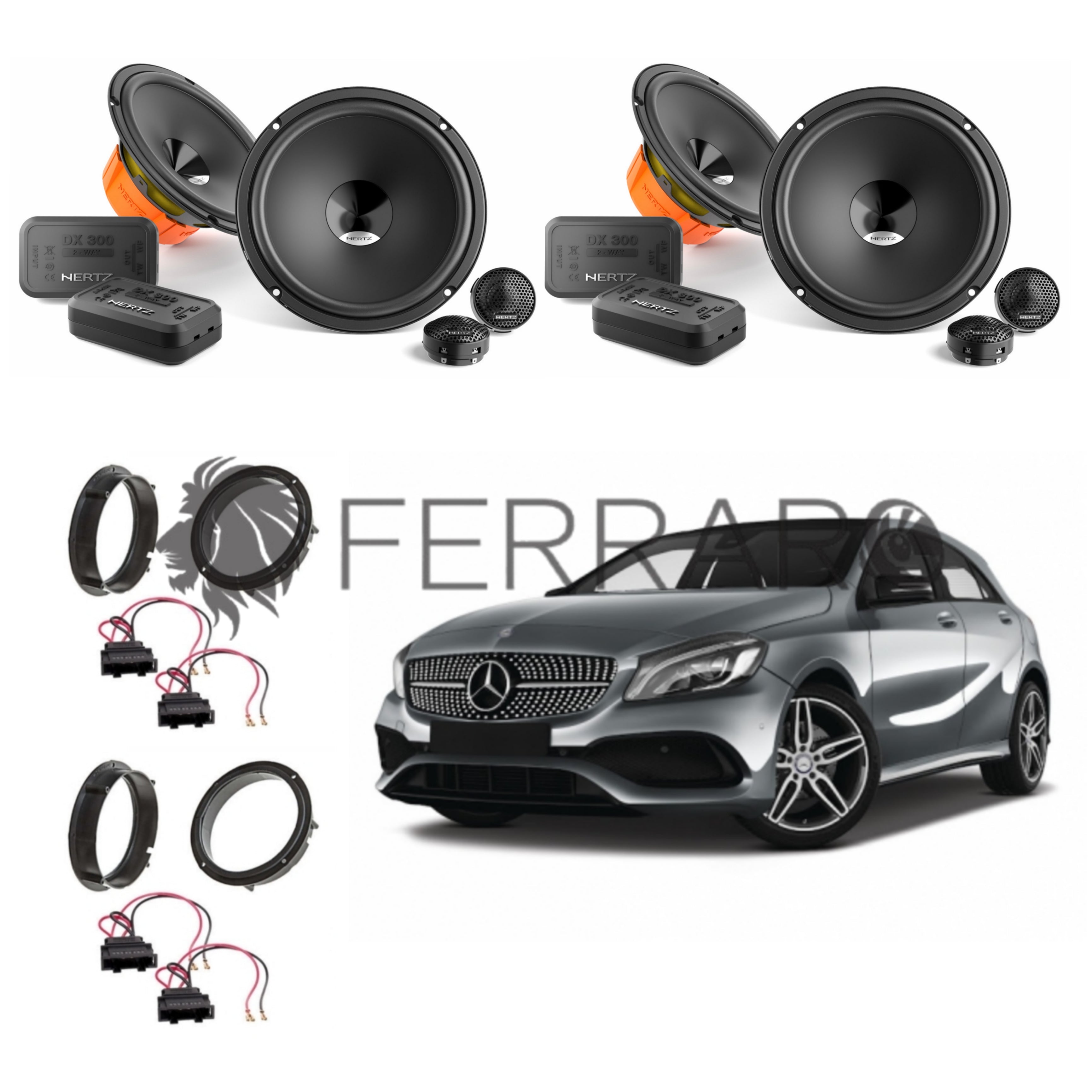 Hertz Kit 8 Casse | DSK 165.3 | Ant/Post | Mercedes Classe A/B W176/W246
