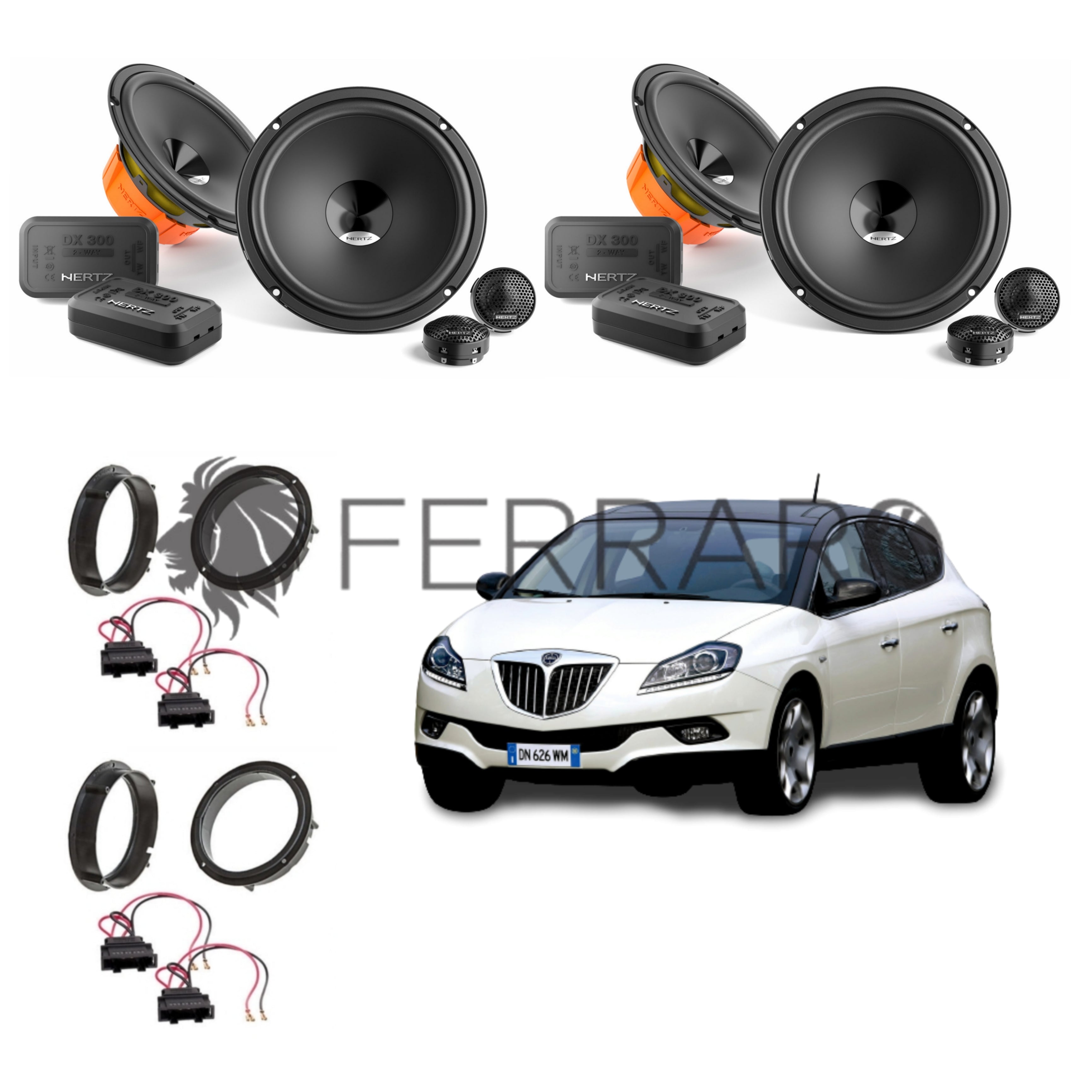 Hertz Kit 8 Casse | DSK 165.3 | Ant/Post | Lancia Delta