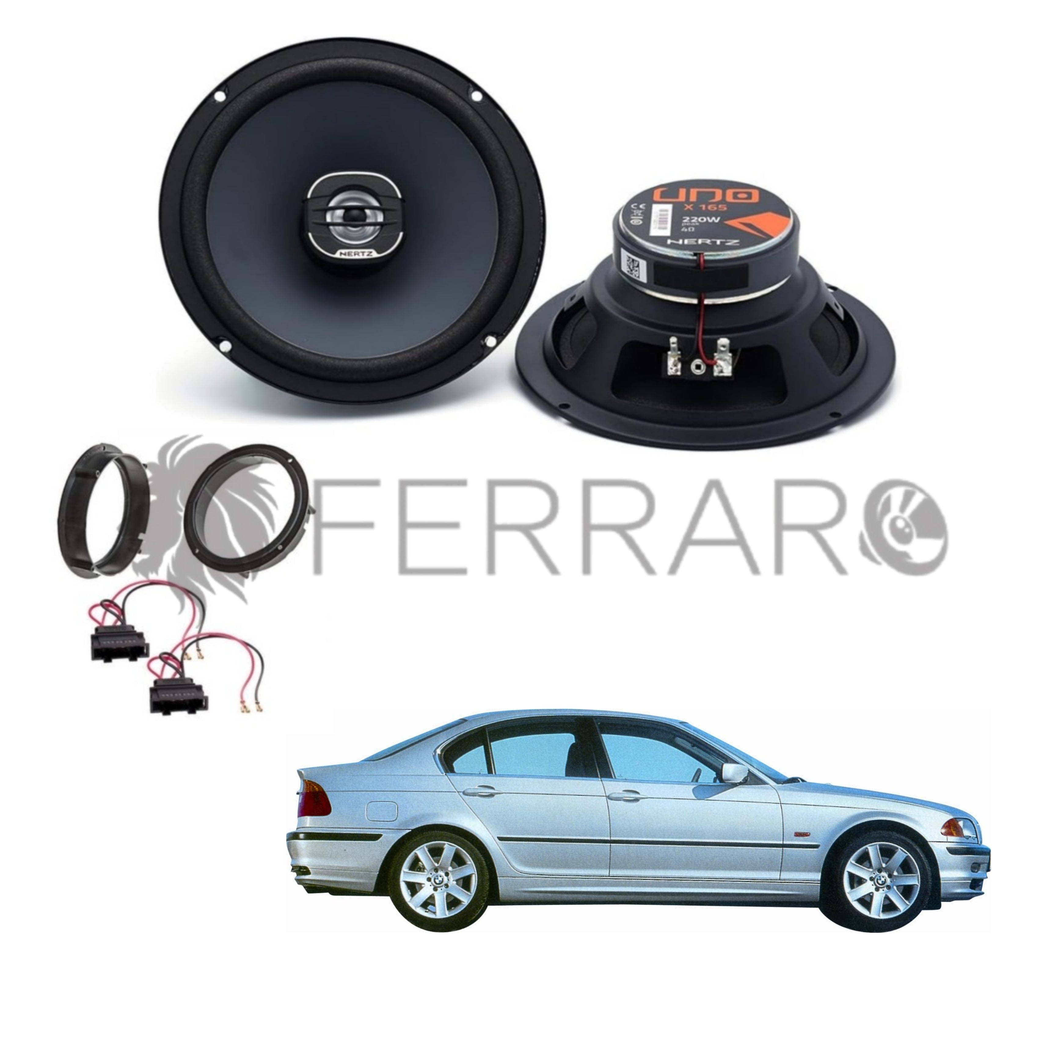 Hertz Kit 2 Casse | X 165 | Ant o Post | Bmw Serie 3 E46 dal 2002-2006