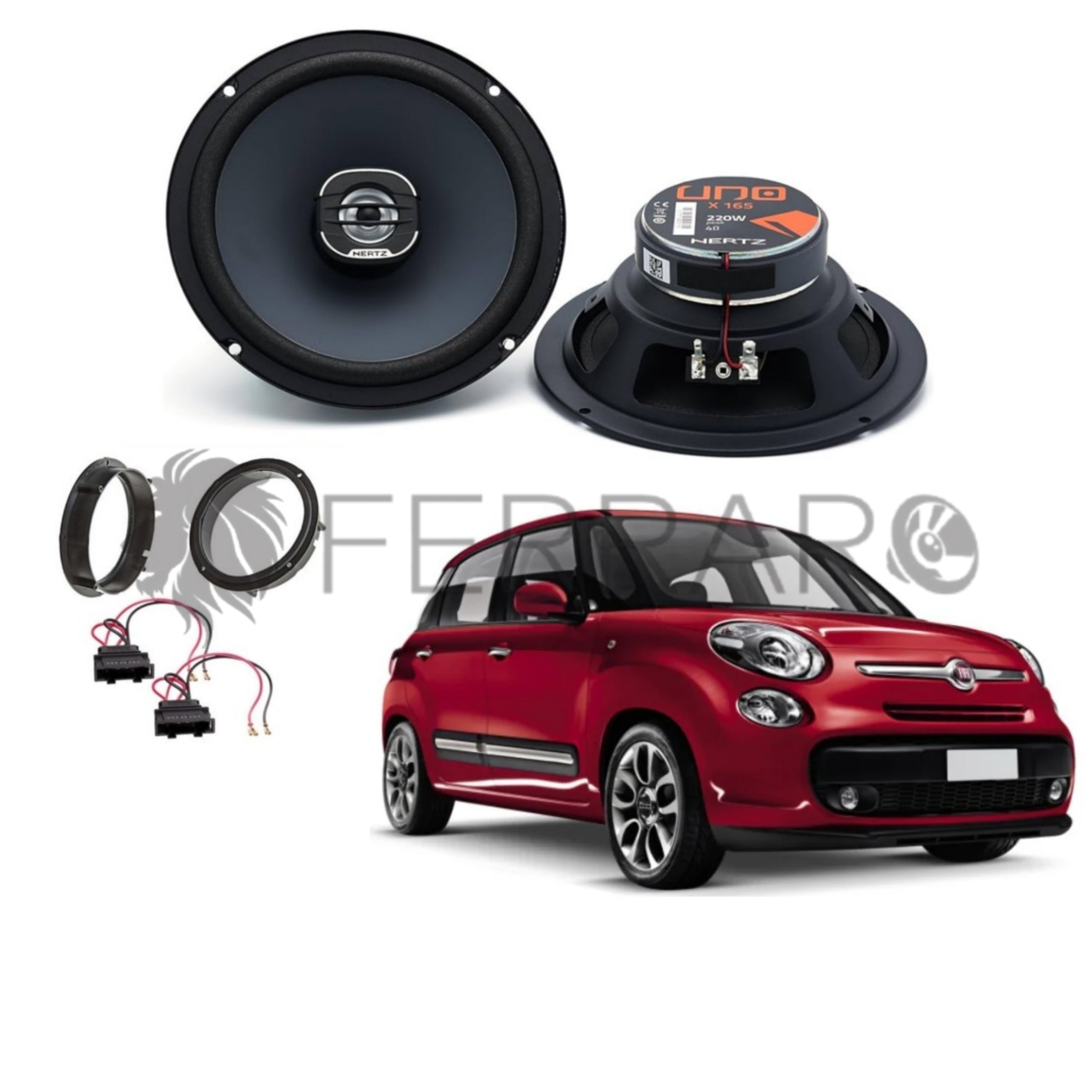 Hertz Kit 2 Casse | X 165 | Anteriori FIAT 500L