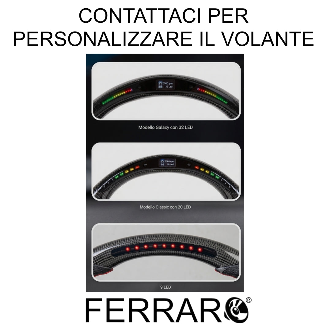 (PRENOTA) Volante Sportivo per Infiniti Q50 (2013-2019), Carbonio, Customizzato in Pelle