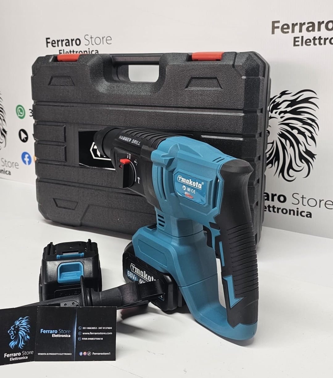 Professional Rotary Hammer 68v - Dual Battery, Rotary Hammer, Demolition Machine, Chiseller, SDS Plus