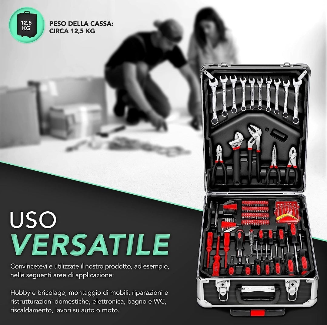 Tool case 599 pieces - Suitcase composed of 599 pieces, tool box, tool holder, tool set, tool trolley.