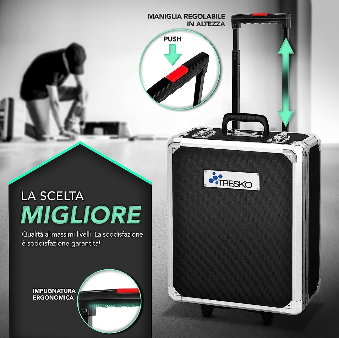Tool case 599 pieces - Suitcase composed of 599 pieces, tool box, tool holder, tool set, tool trolley.