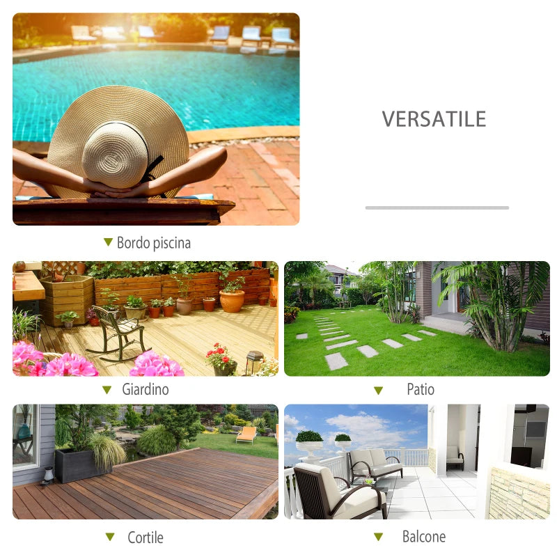 Outsunny Sedia A Dondolo Design Moderno Per Interni Ed Esterni Textilene 154x80x84cm Grigio