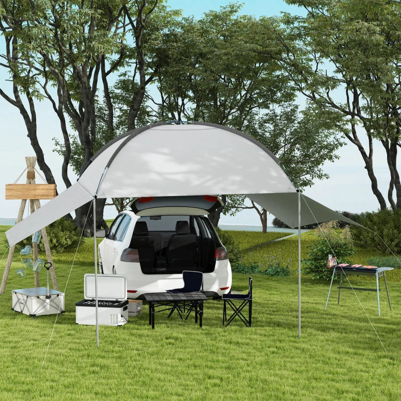 Outsunny Barbecue a Carbonella con Griglia e Piastra di Cottura, Cestino e Ripiani, 107x63x75cm, Nero