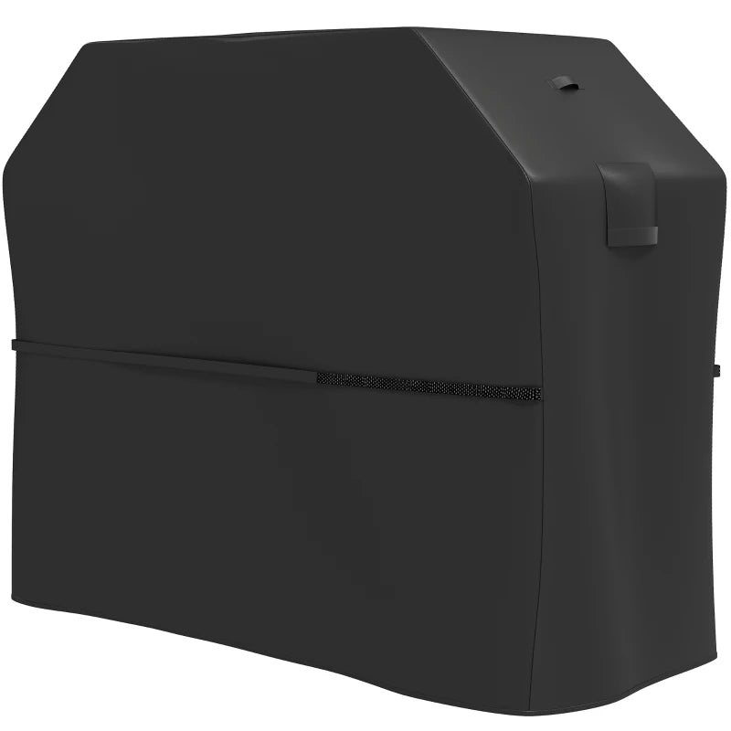 Outsunny Copertura per Barbecue Impermeabile in Tessuto Oxford 600D UPF30+ e Antivento, 147x61x122 cm, Nero
