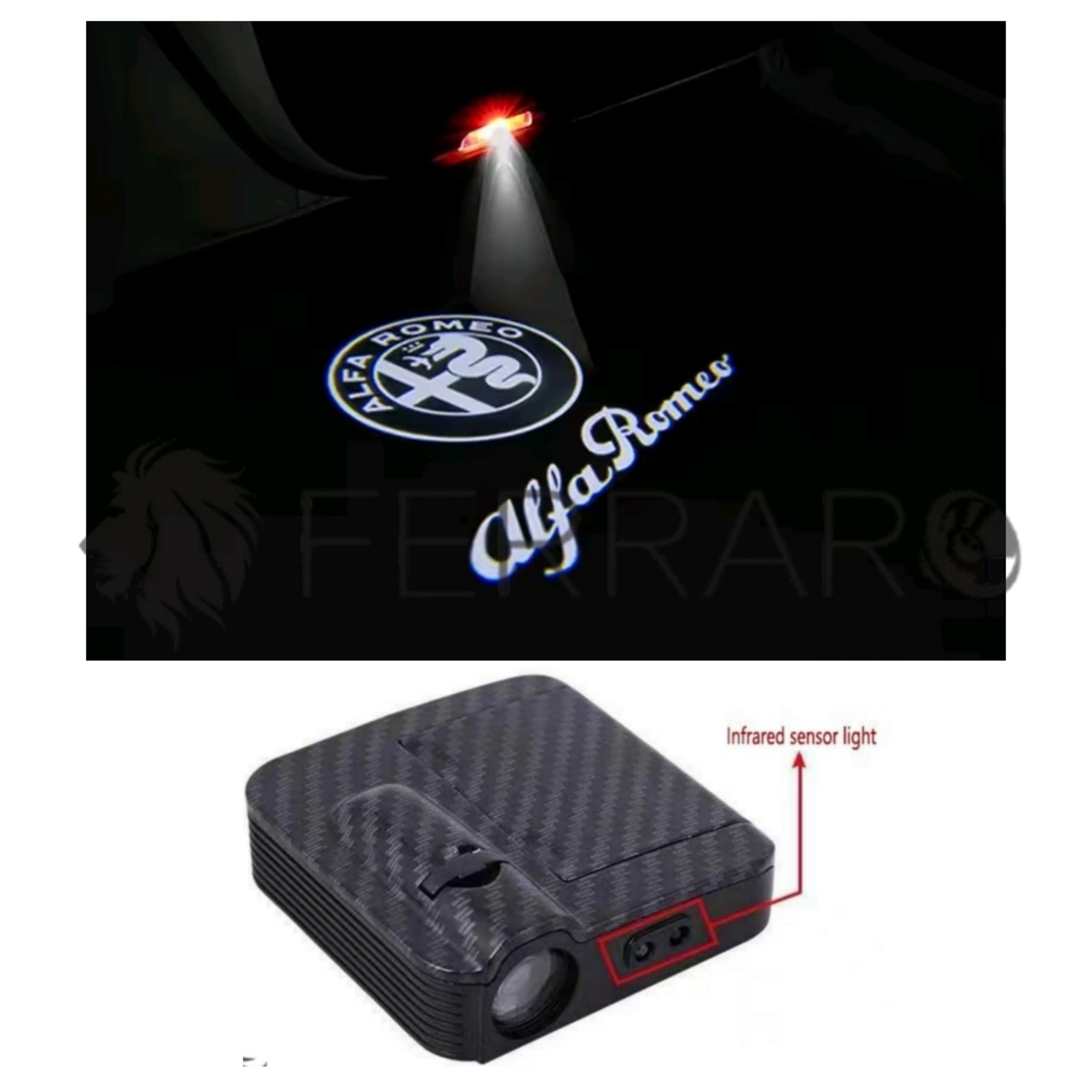 Luce Cortesia Alfaromeo | Universale | Adesivo | Batteria (NO INCL.)