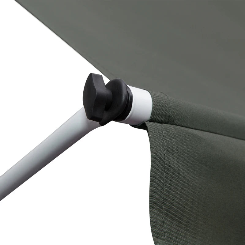 Outsunny Tenda da Sole 3x1.5 m a Bracci con Manovella, Struttura Telescopica in Metallo e Parasole in Poliestere