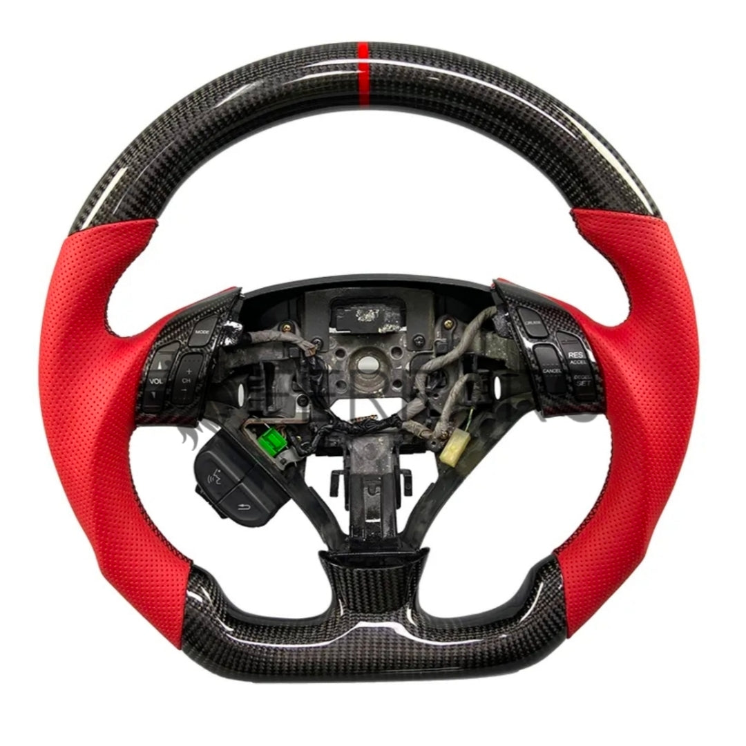 Volante Sportivo per Honda Type 10 (2017-2022), Carbonio, Customizzato in Pelle