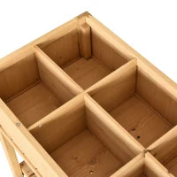 Outsunny Letto per Orto Rialzato in Legno Orto Pensile Urbano con 8 Griglie e Ripiano Inferiore per Piante da Giardino 120x60x81cm