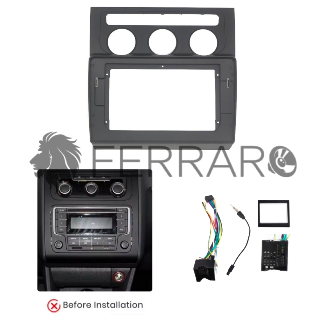 Kit Montaggio Autoradio 10.1"Pollici Volkswagen Touran (2003-2010) Mascherina, Cablaggio Autoradio Android