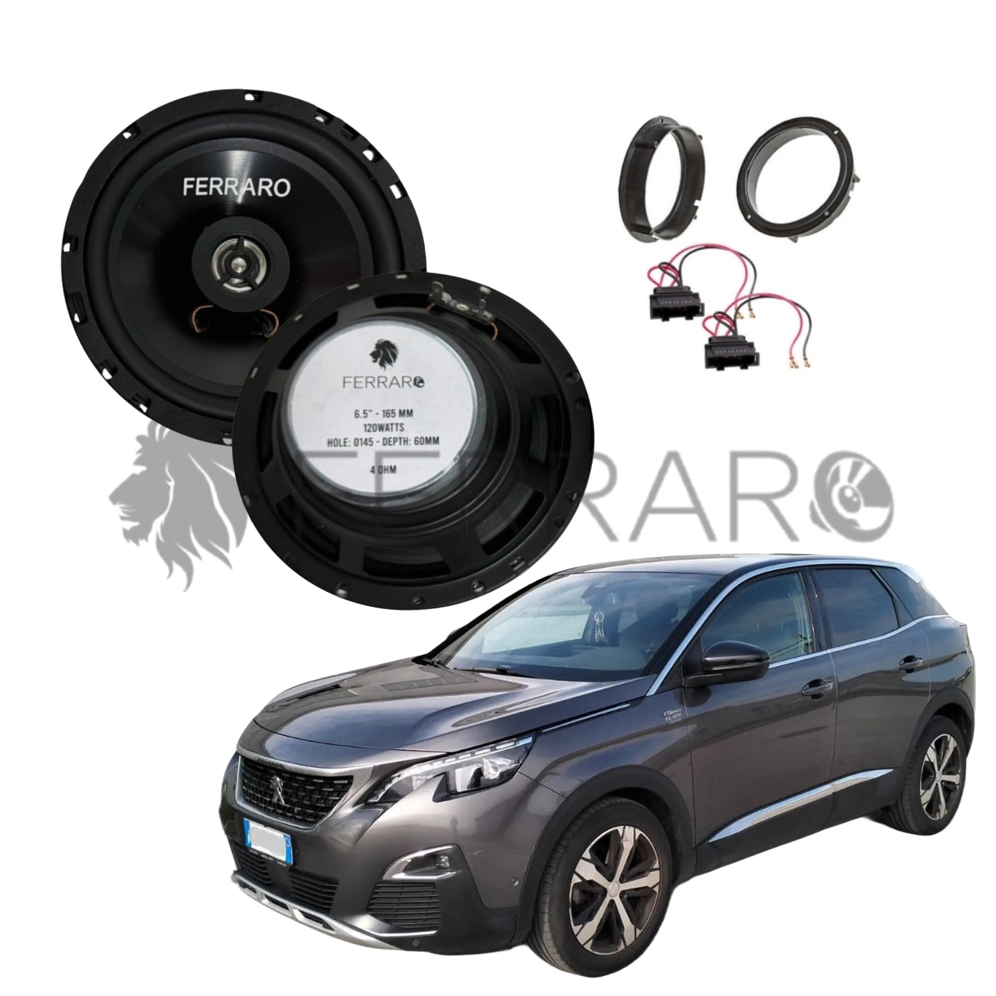 FerraroStore Kit 2 Altoparlanti | ASC-652PC | Ant o Post | Peugeot 3008 2ª (2016-2024)
