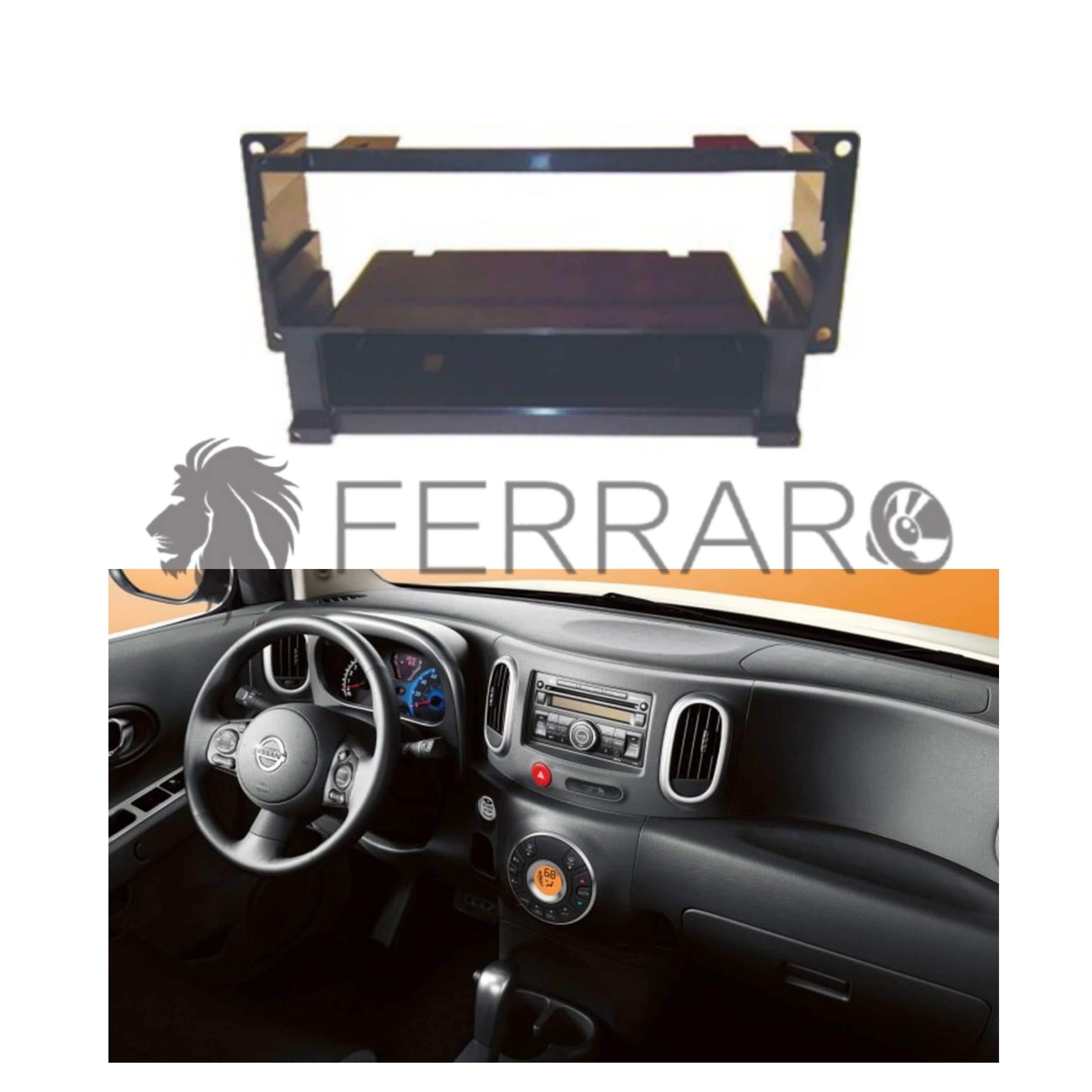 Car Radio Panel, 1DIN, Nissan Cube from 2010