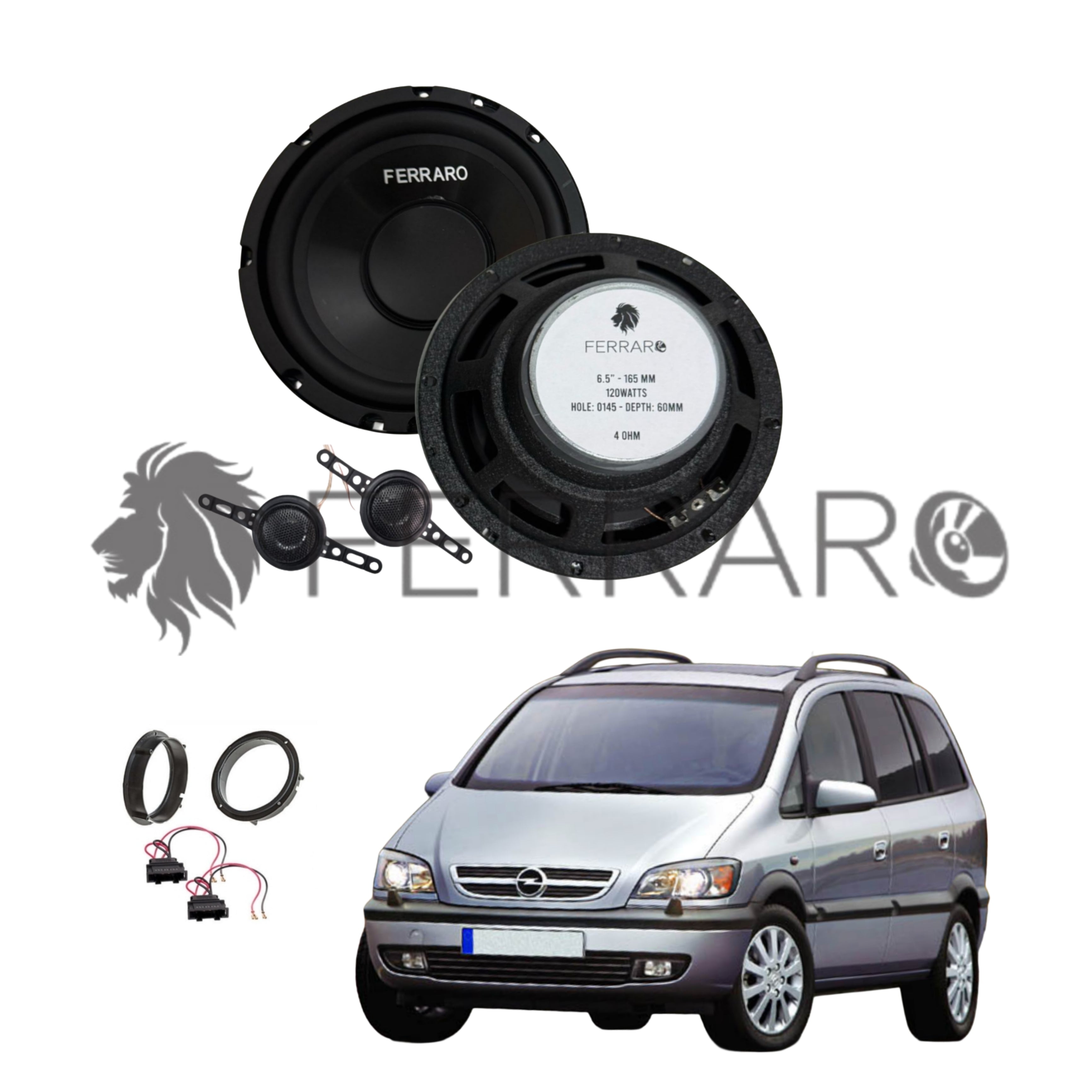 FerraroStore Kit 2 Altoparlanti | ASK-165.2 | Anteriore | Opel Zafira A (1999-2005)