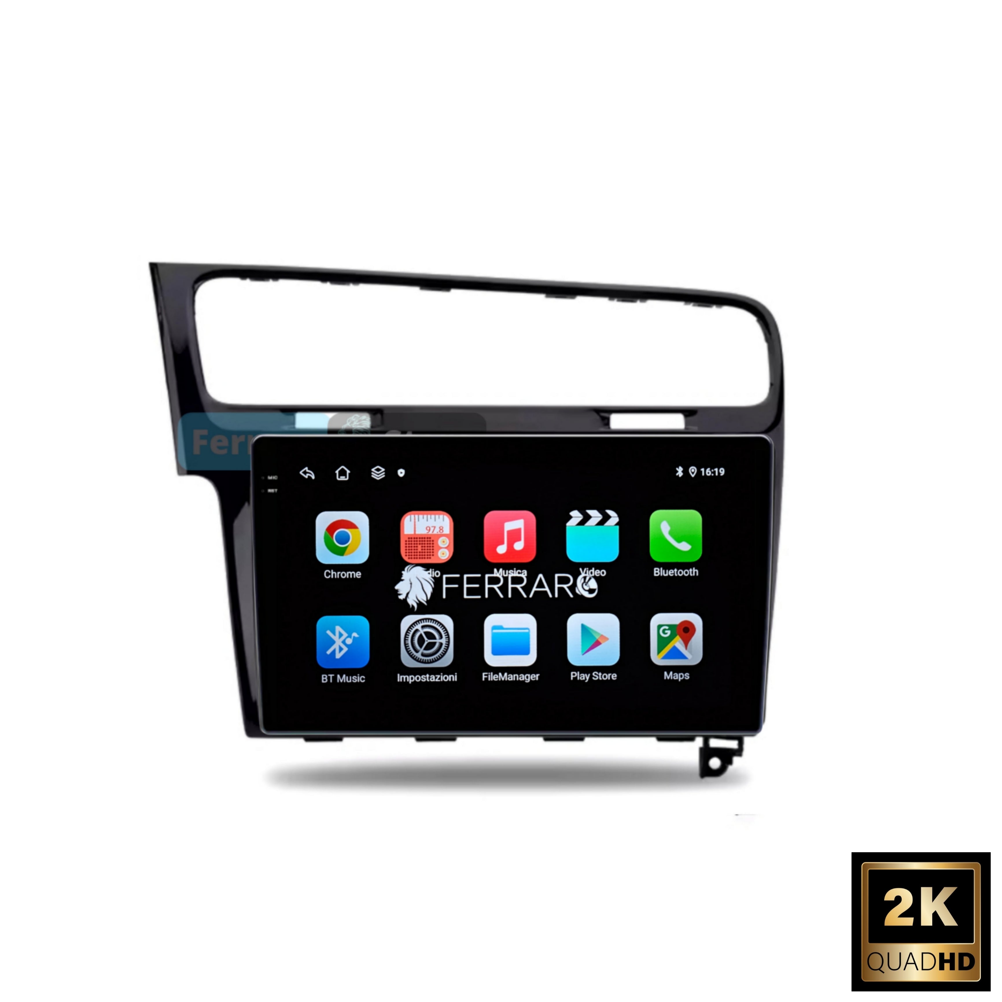 Autoradio per Volkswagen Golf 7 10.1" 2K | 2013-2017 | Android | Bluetooth | CarPlay | Android Auto | 4/64GB Ram