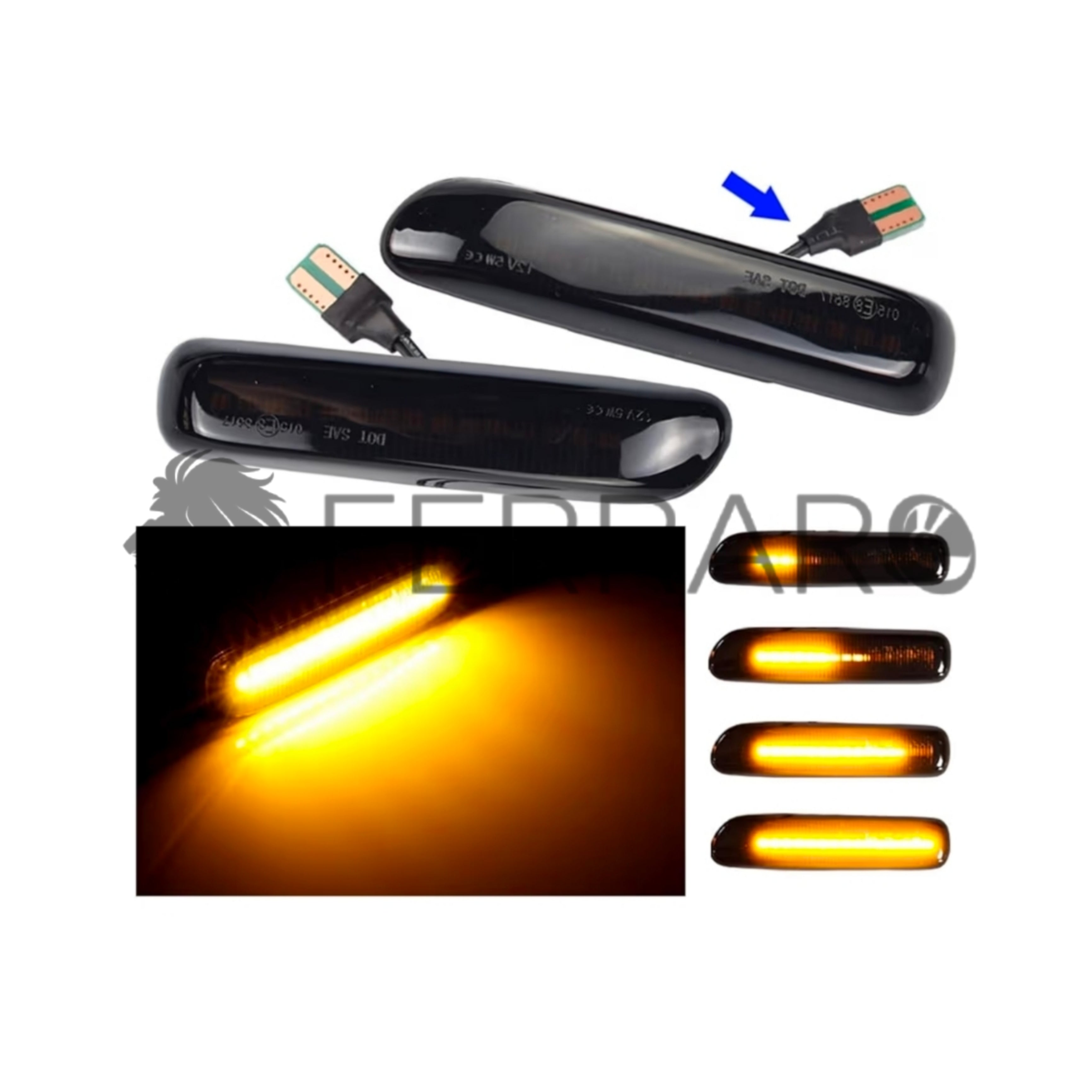 Indicatore Direzione Led per BMW Serie 3 E46 Limousine, Cabriolet, Coupé, Plug and Play