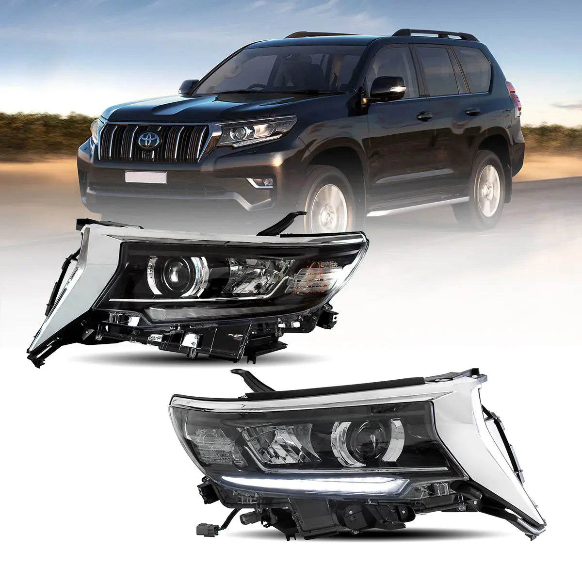 Fanali Anteriore Completo per Toyota Land Cruiser Prado (2018>) a LED