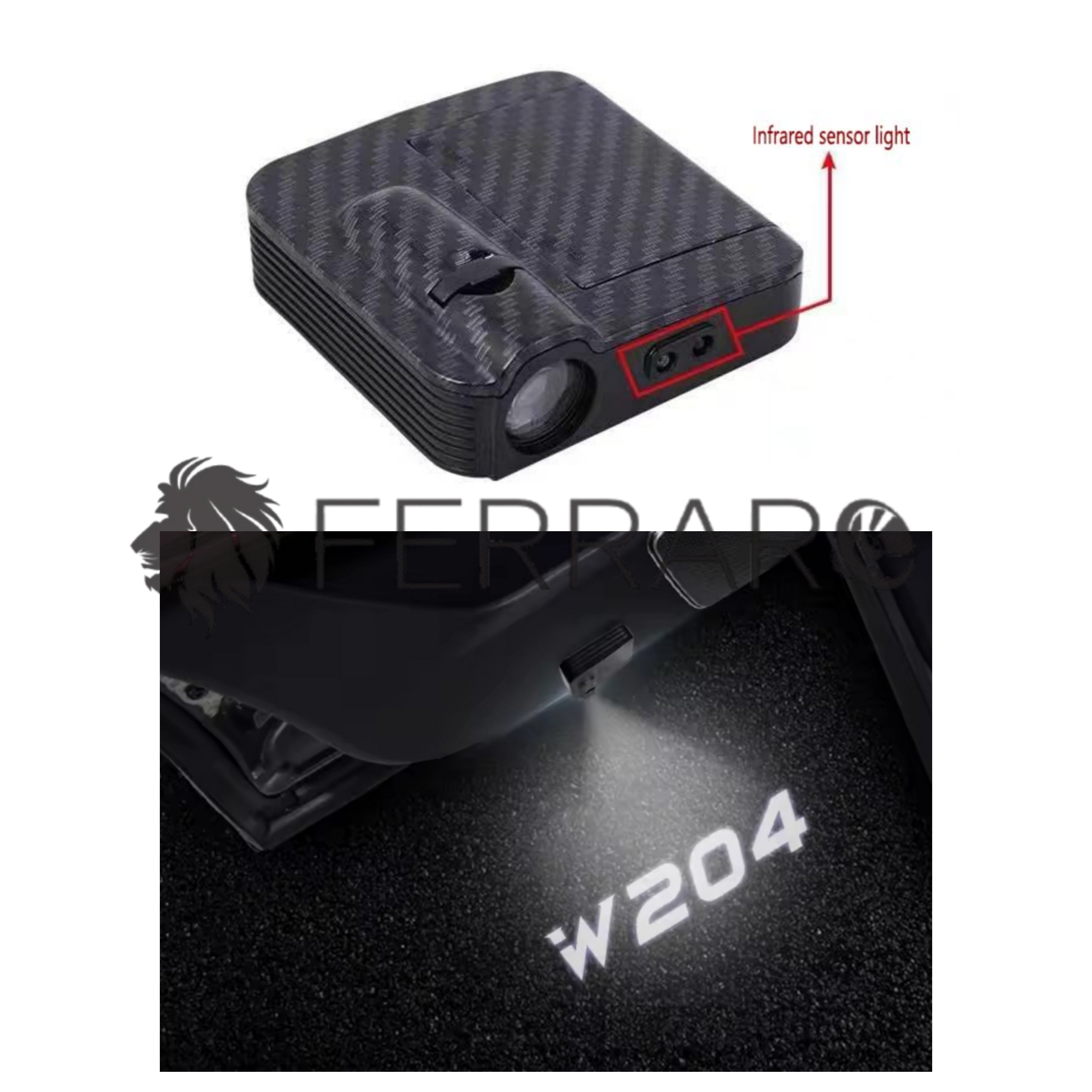 Luce Cortesia Mercedes w204 | Universale | Adesivo | Batteria (NO INCL.)