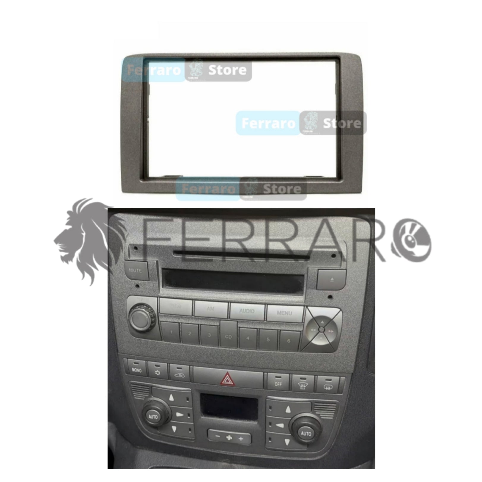 Mascherina 2DIN con Cornice | Lancia Musa e Fiat Idea
