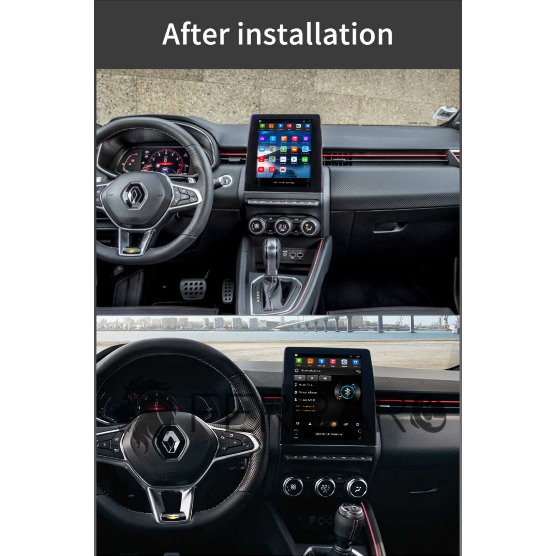 Autoradio per Clio 5ª 9.7" | 2020-2023 | Android | Bluetooth | CarPlay | Android Auto | Modello Tesla | 4GB/8GB Ram
