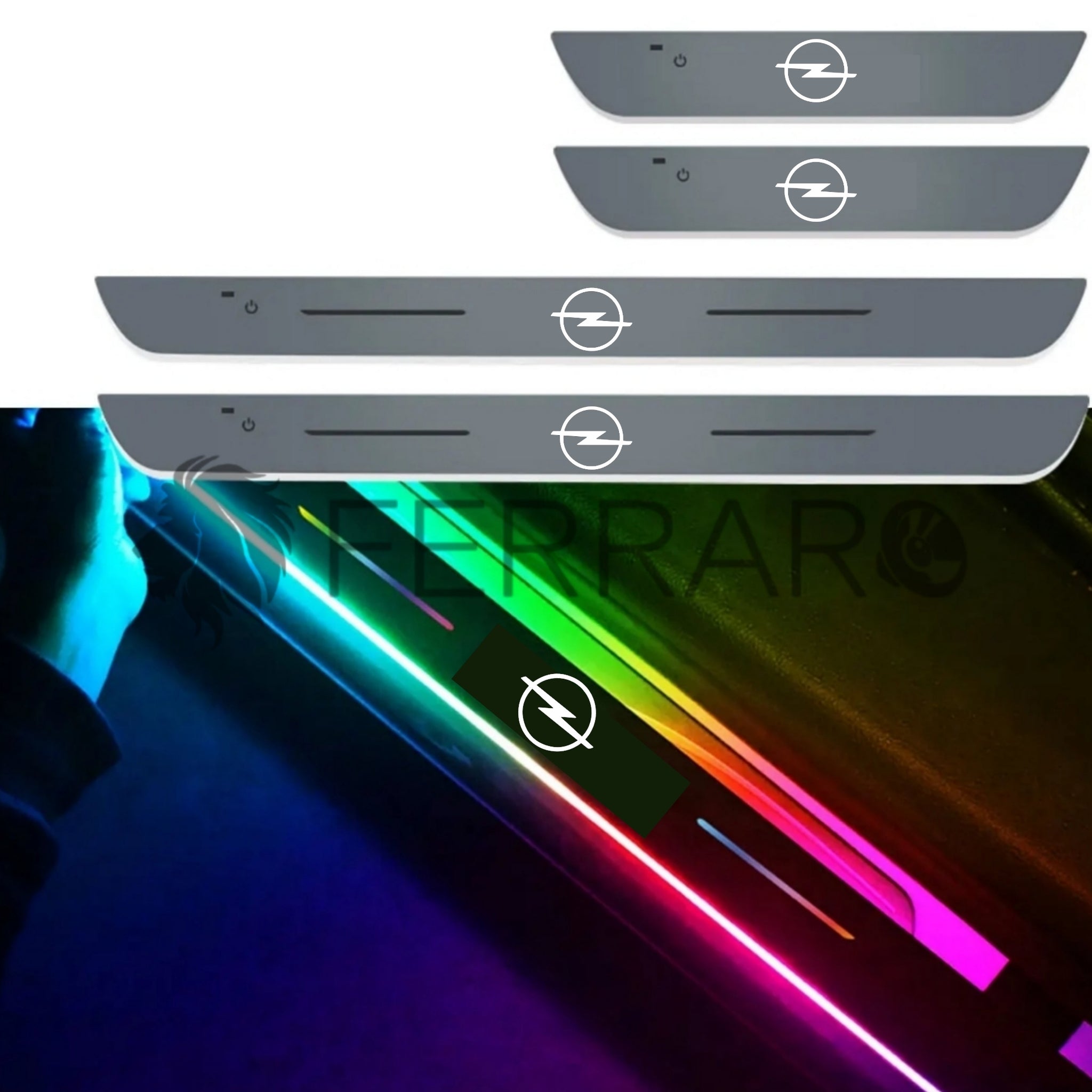 Kit Battitacco per Opel, LED, Senza Filo con Adesivo