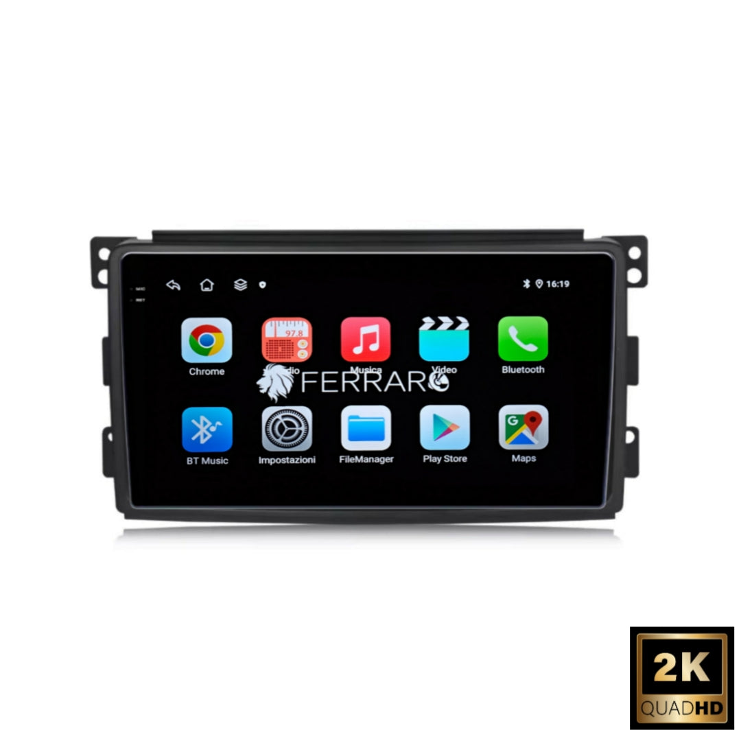 Autoradio per Smart 451 9" 2K (2002-2015) Android, Bluetooth, CarPlay, Android Auto, 12/256GB Ram