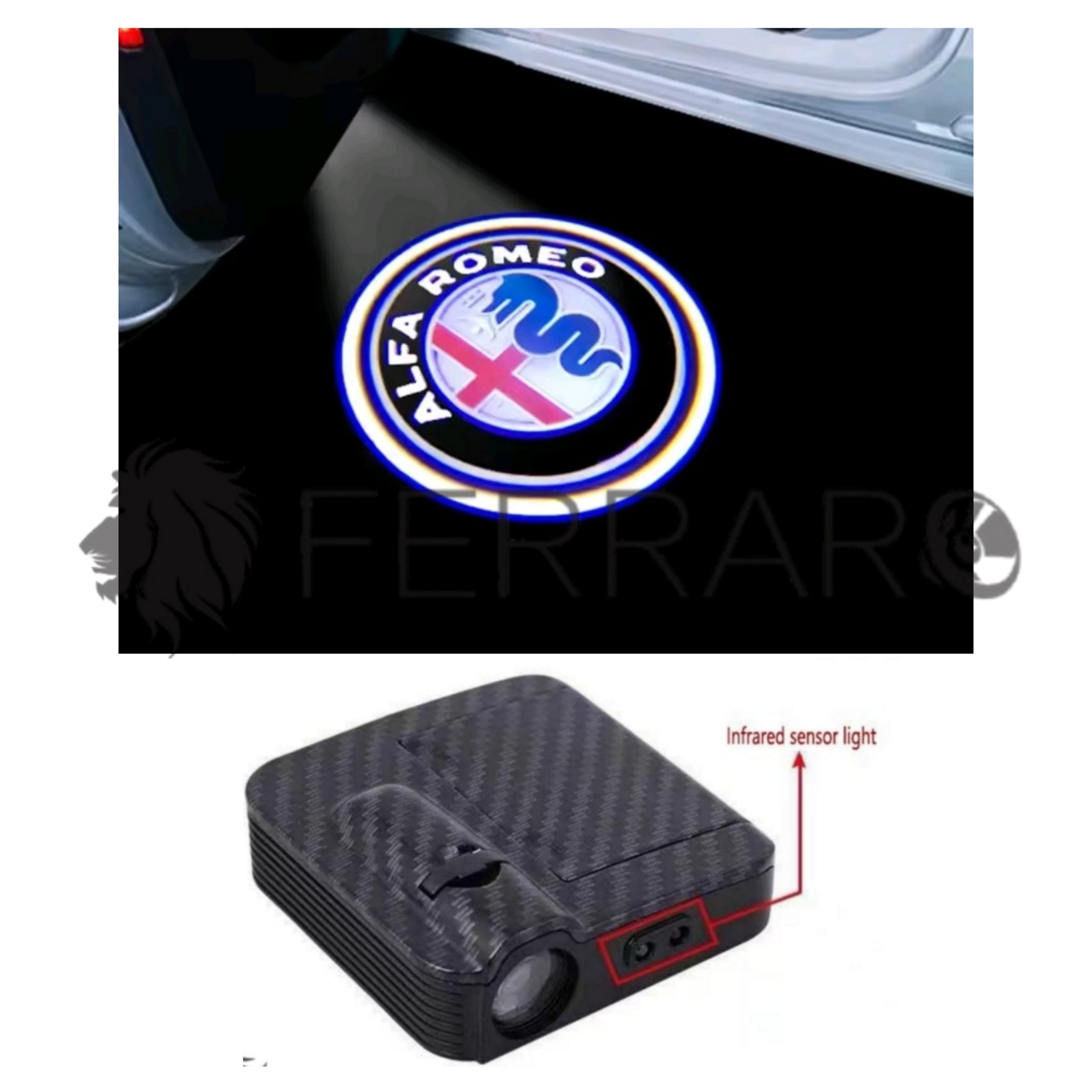 Luce Cortesia Alfaromeo | Universale | Adesivo | Batteria (NO INCL.)
