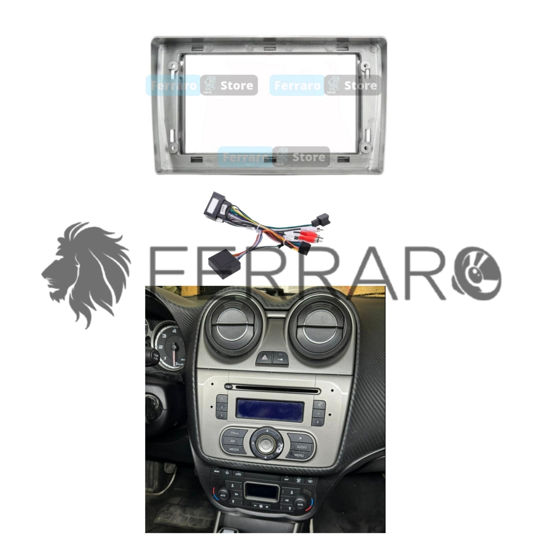Kit Montaggio Autoradio 9"Pollici Alfaromeo Mito (2008-2018) Mascherina, Cablaggio Autoradio Android