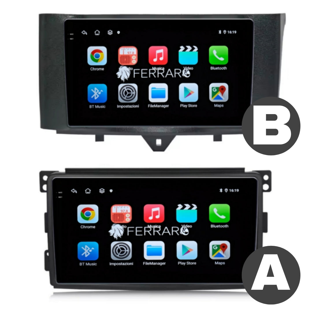 Autoradio per Smart 451 9" 2K (2002-2015) Android, Bluetooth, CarPlay, Android Auto, 12/256GB Ram