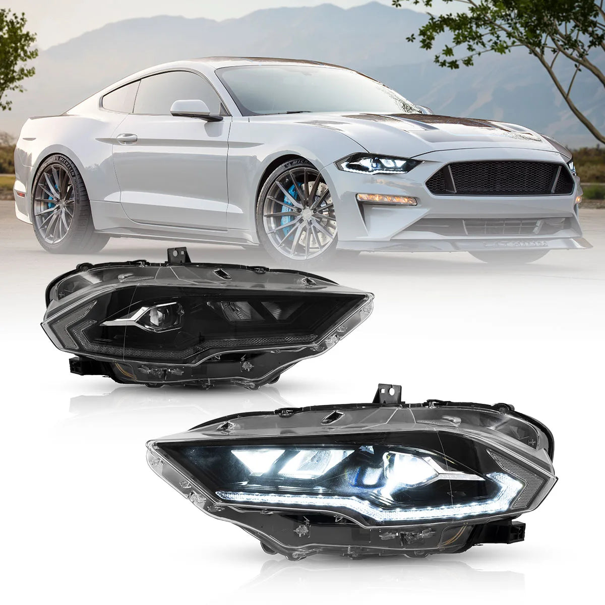 Fanali Anteriore Completo per Ford Mustang 6ª Serie (2018-2024) a LED