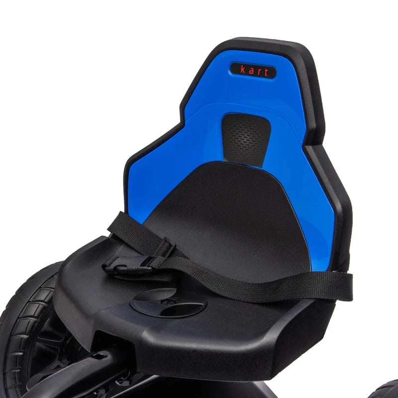 HOMCOM Go Kart a Pedali per Bambini 3-8 Anni con Sedile Regolabile e Ruote in EVA, 100x58x58.5 cm, Blu