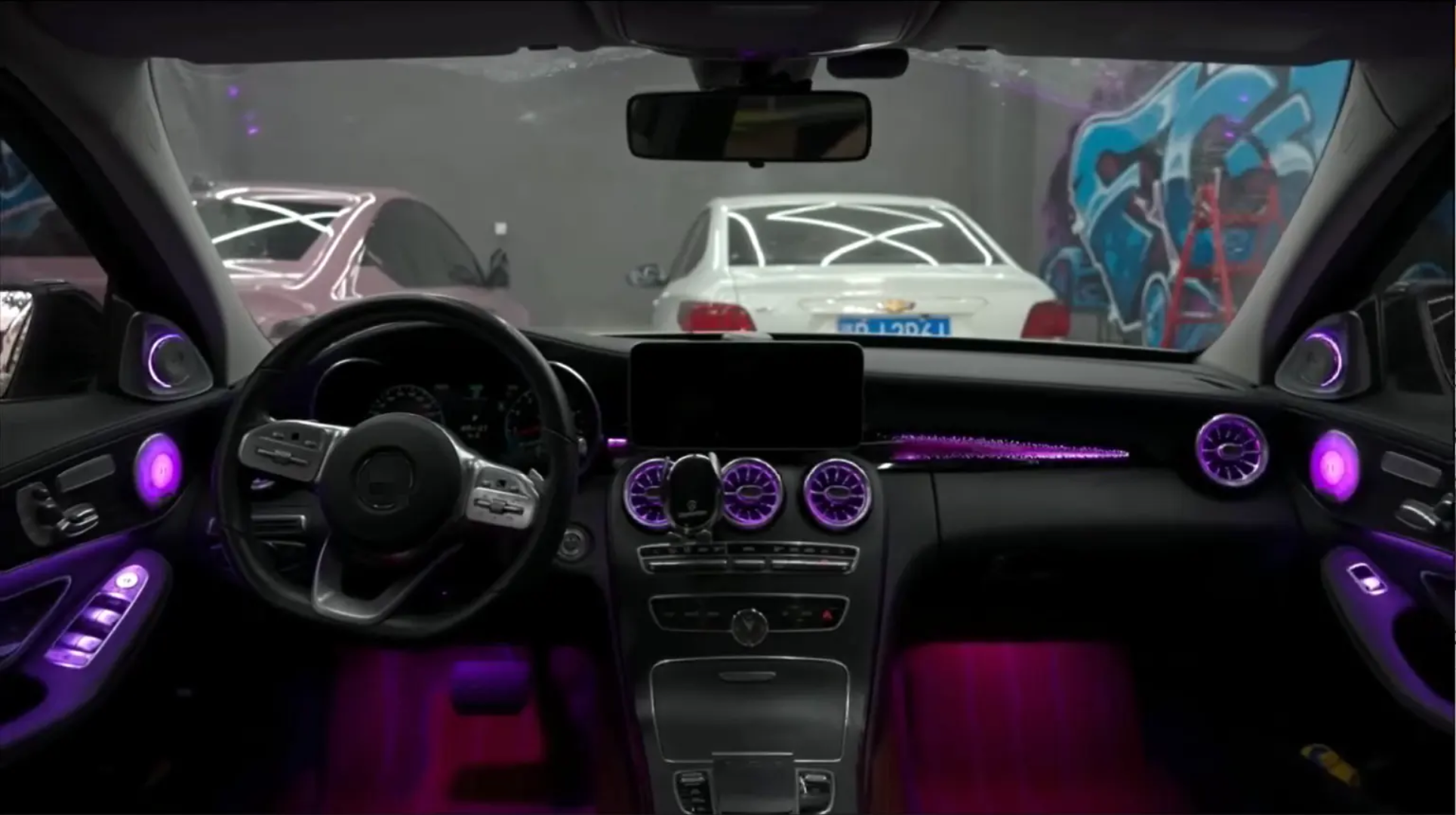 Ambient Light per Mercedes GLC X253, Classe C W205, 64 Colori RGB