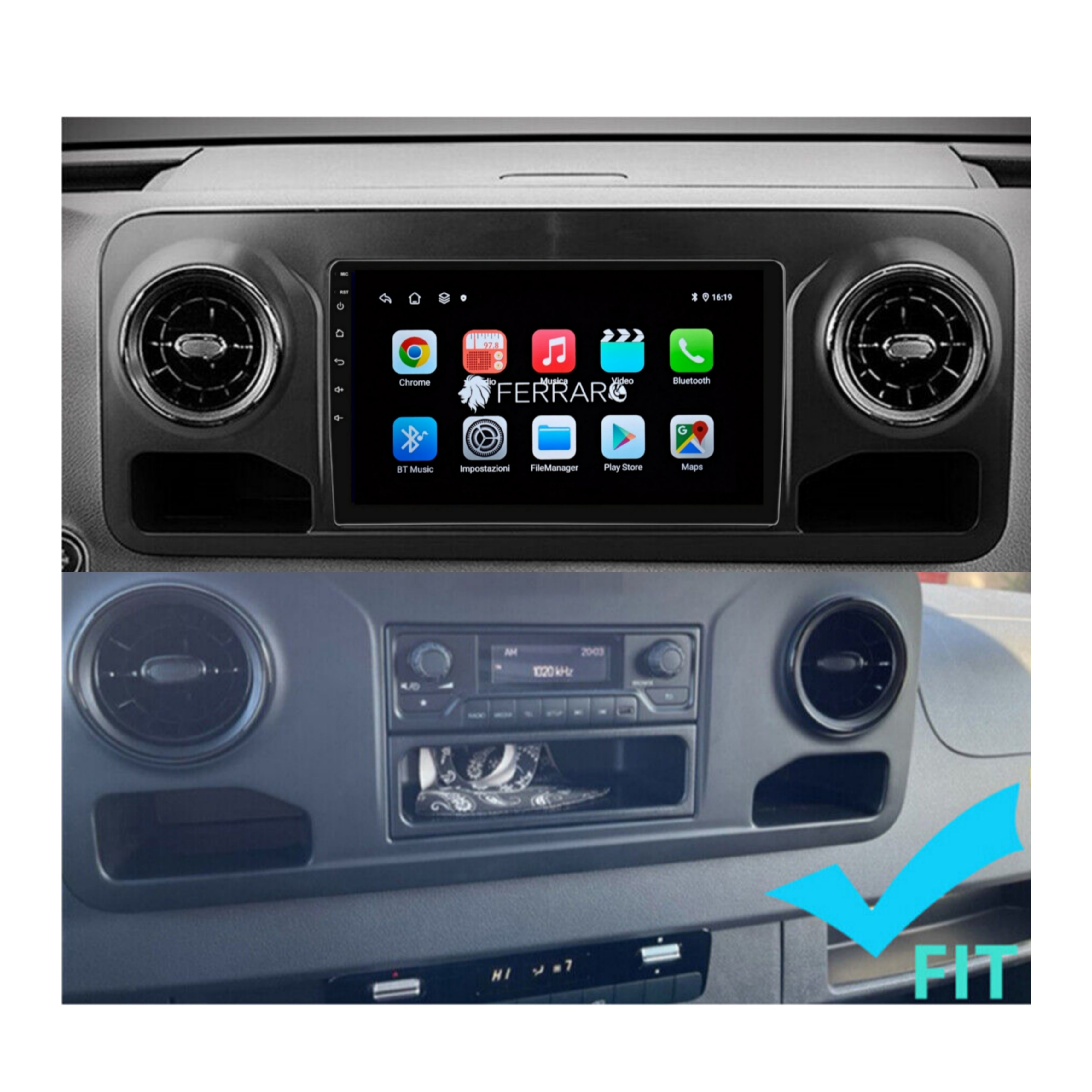 Autoradio per Mercedes Sprinter 10.1" | 2018-2022 | Android | Bluetooth | CarPlay | Android Auto | 2GB/4GB/8GB Ram