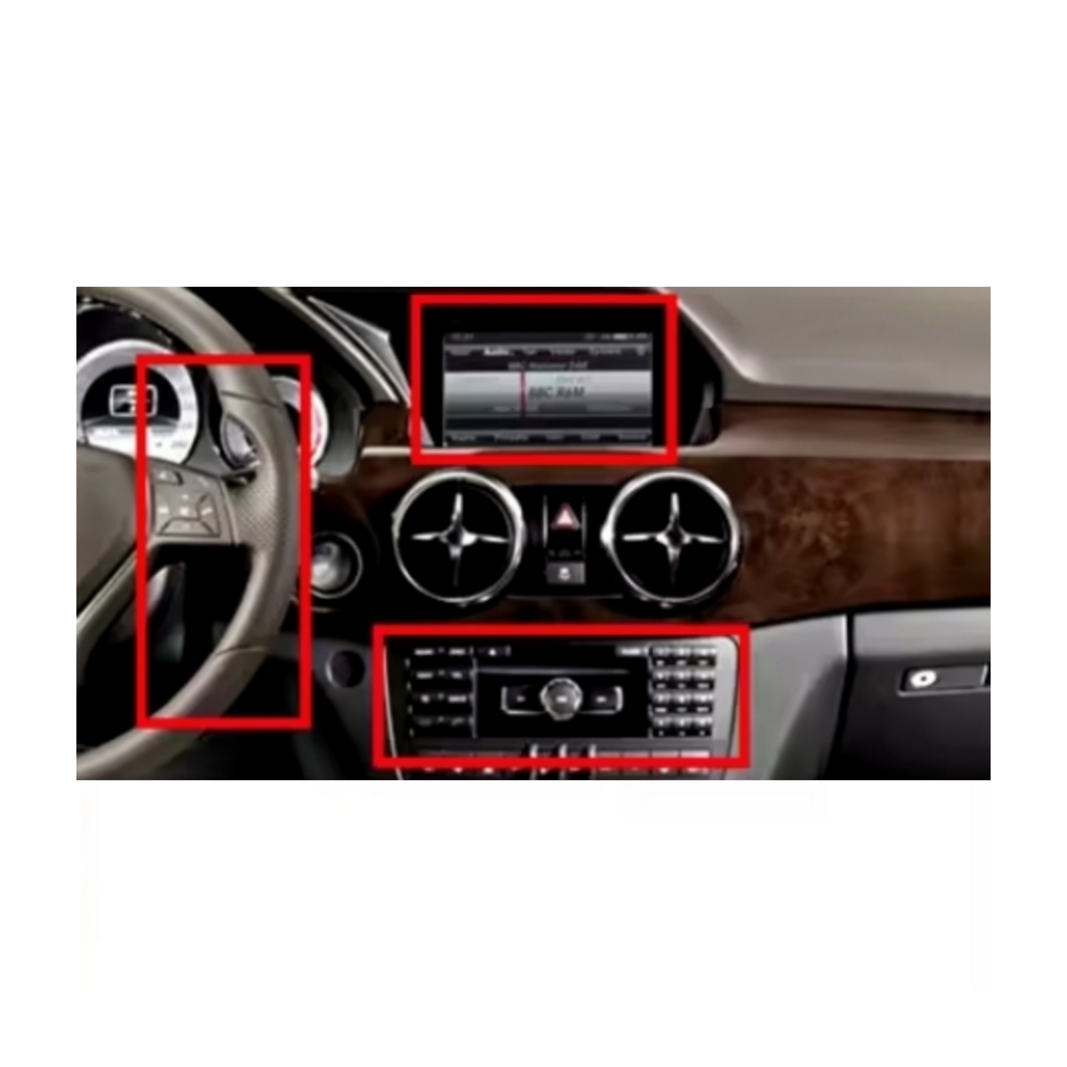 Autoradio per Mercedes GLK, X204 | NTG 4.5, 9" 2K | 2008-2015 | Android | Bluetooth | CarPlay | Android Auto | 12/256GB Ram