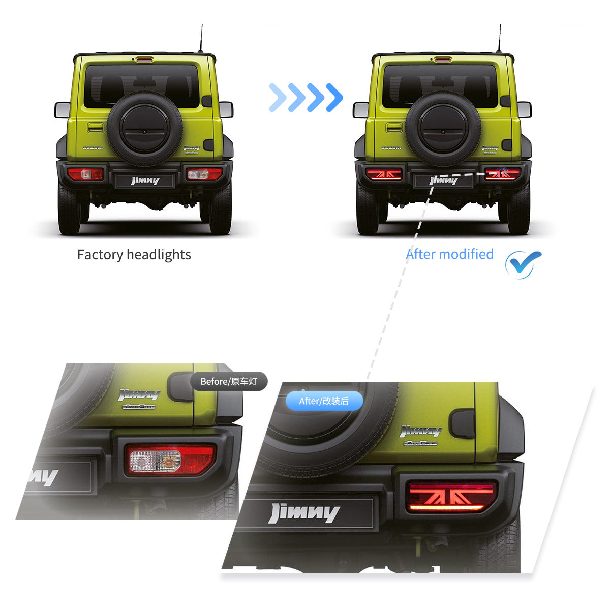 Fanali Posteriore Completo per Suzuki Jimny IV (2018-2022) a LED