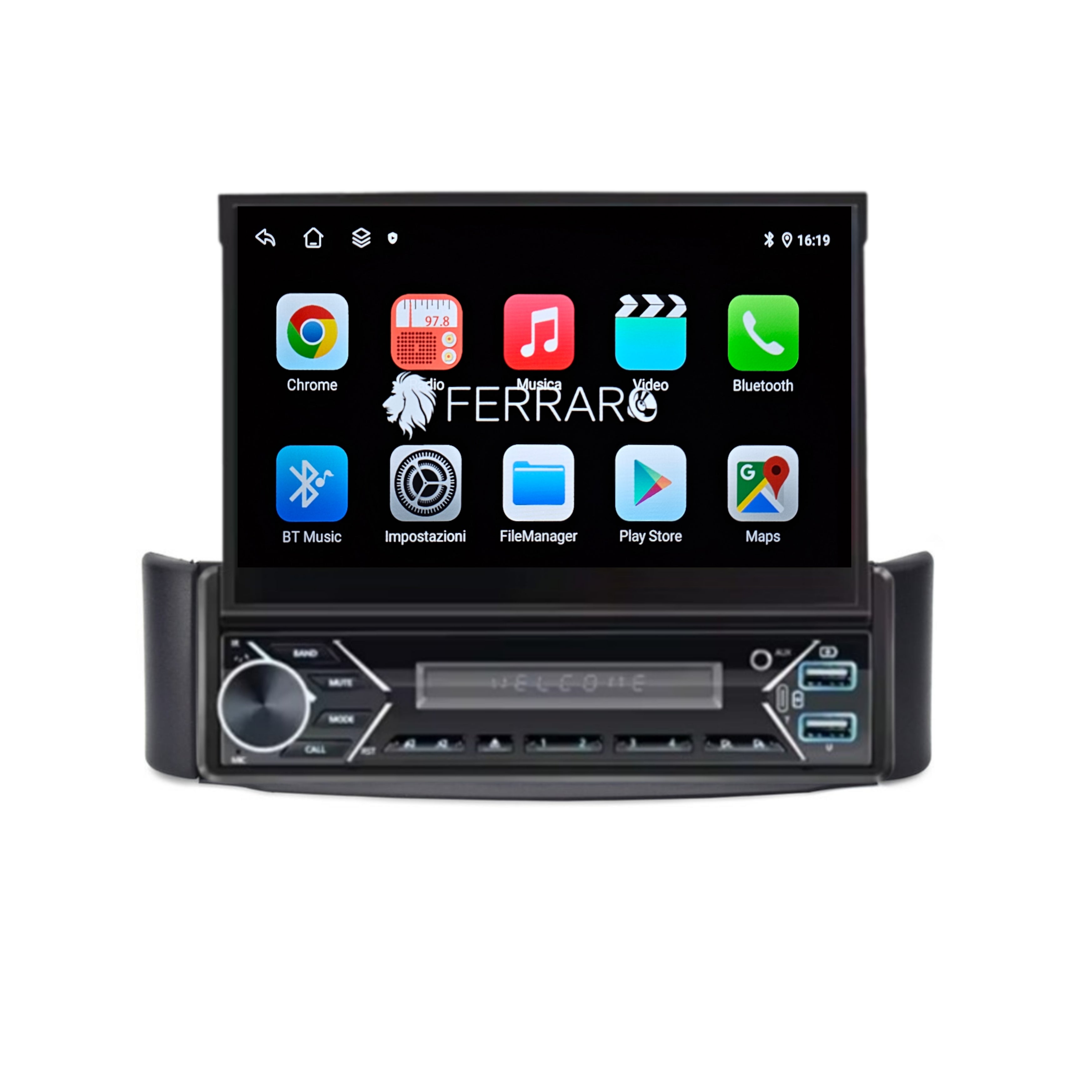 Autoradio per Smart 450 7" | Android | Bluetooth | Motorizzato | CarPlay | Android Auto | 2/32GB Ram