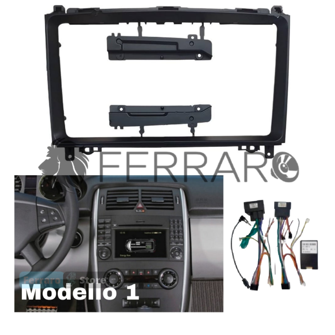 Kit Montaggio Autoradio 9"Pollici Mercedes Classe A/B (2004-2012), Mascherina, Cablaggio per Autoradio Android