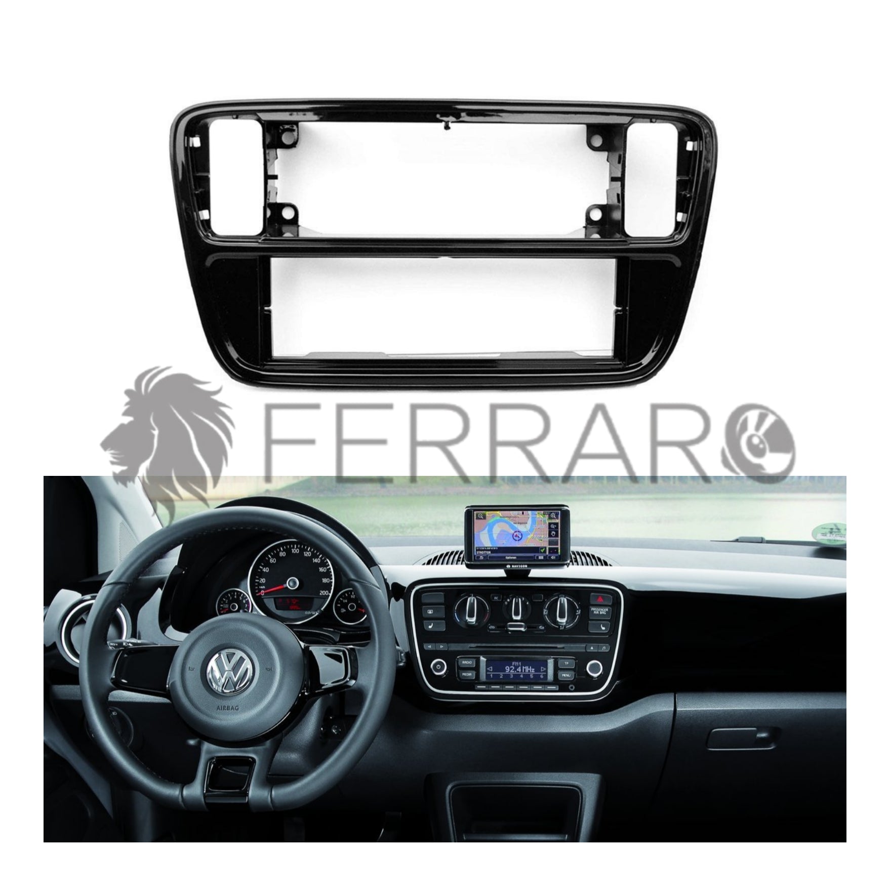 Car Radio Panel, 1DIN, Seat Mii, Skoda City Go, VW UP