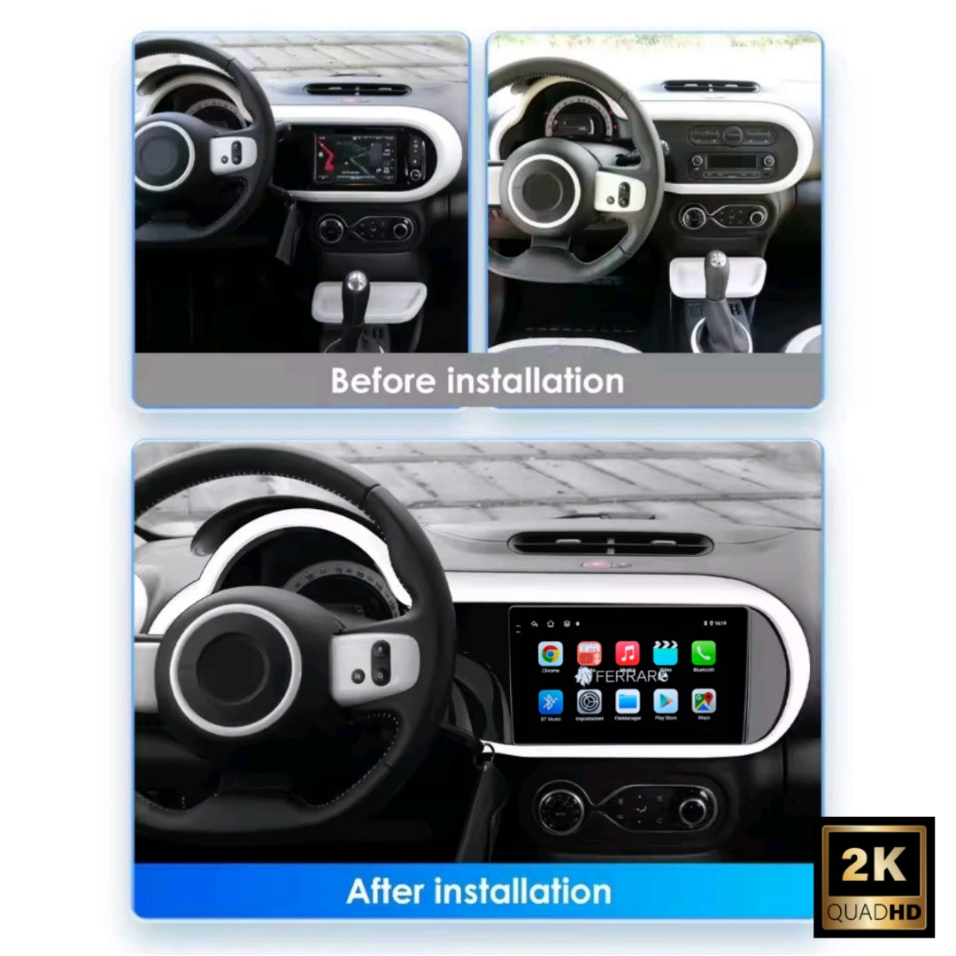 Autoradio per Renault Twingo III 9" 2K | 2014-2024 | Android | Bluetooth | CarPlay | Android Auto | 12/256GB Ram