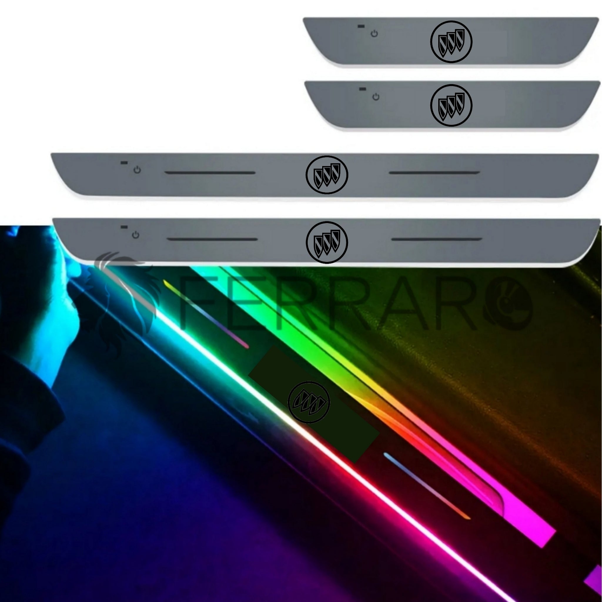 Kit Battitacco per Buick, LED, Senza Filo con Adesivo