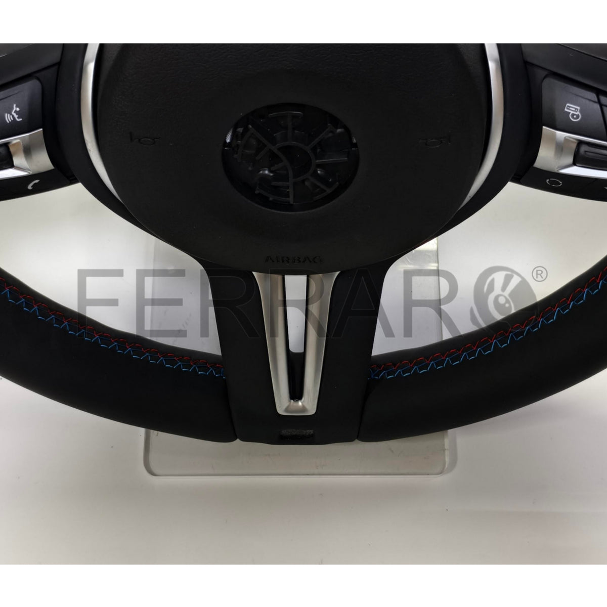 (PRENOTA) Volante per BMW, Pelle Nera, Cromatura