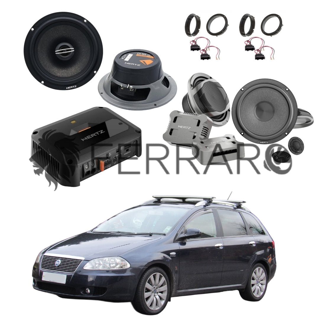 Hertz Sound Amplificatore CP 4.800 4 Canali 4x190w, CK 165, CX 165, Set Cavi, per Fiat Croma (2005-2012)