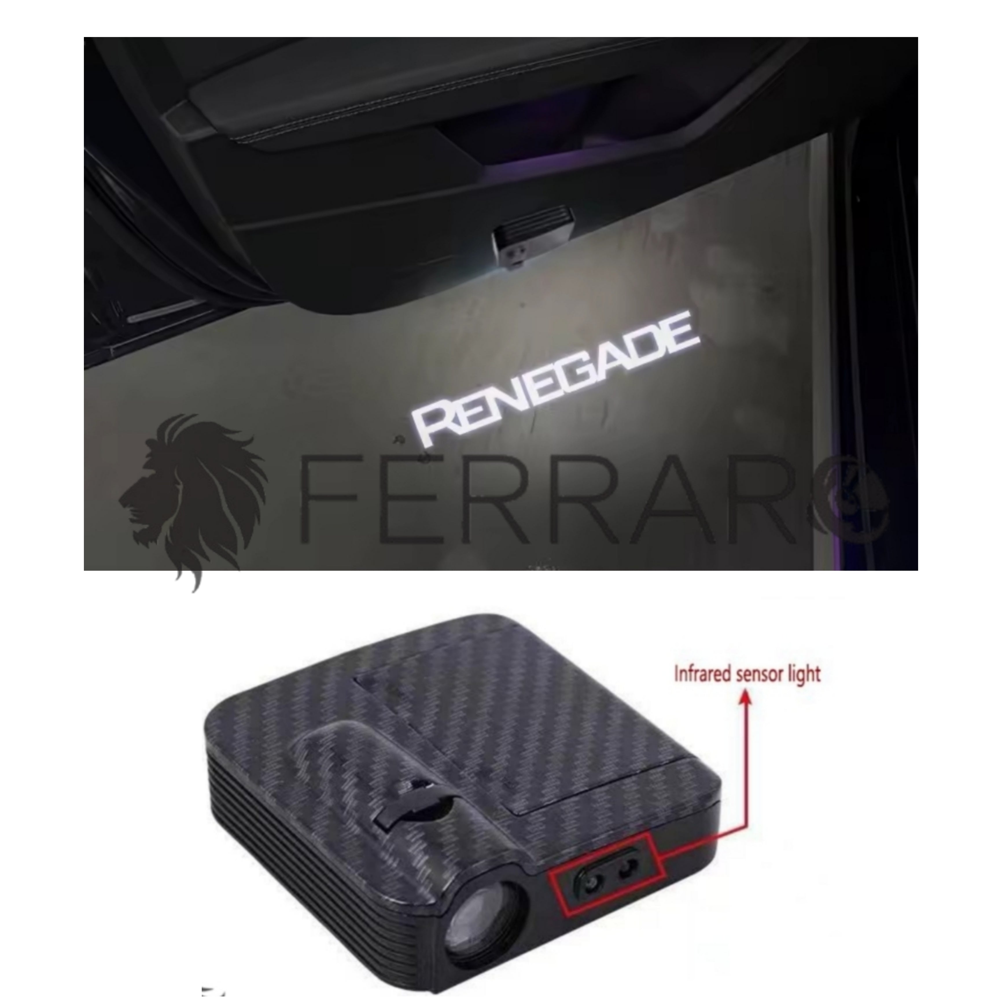 Luce Cortesia Jeep Renegade | Universale | Adesivo | Batteria (NO INCL.)
