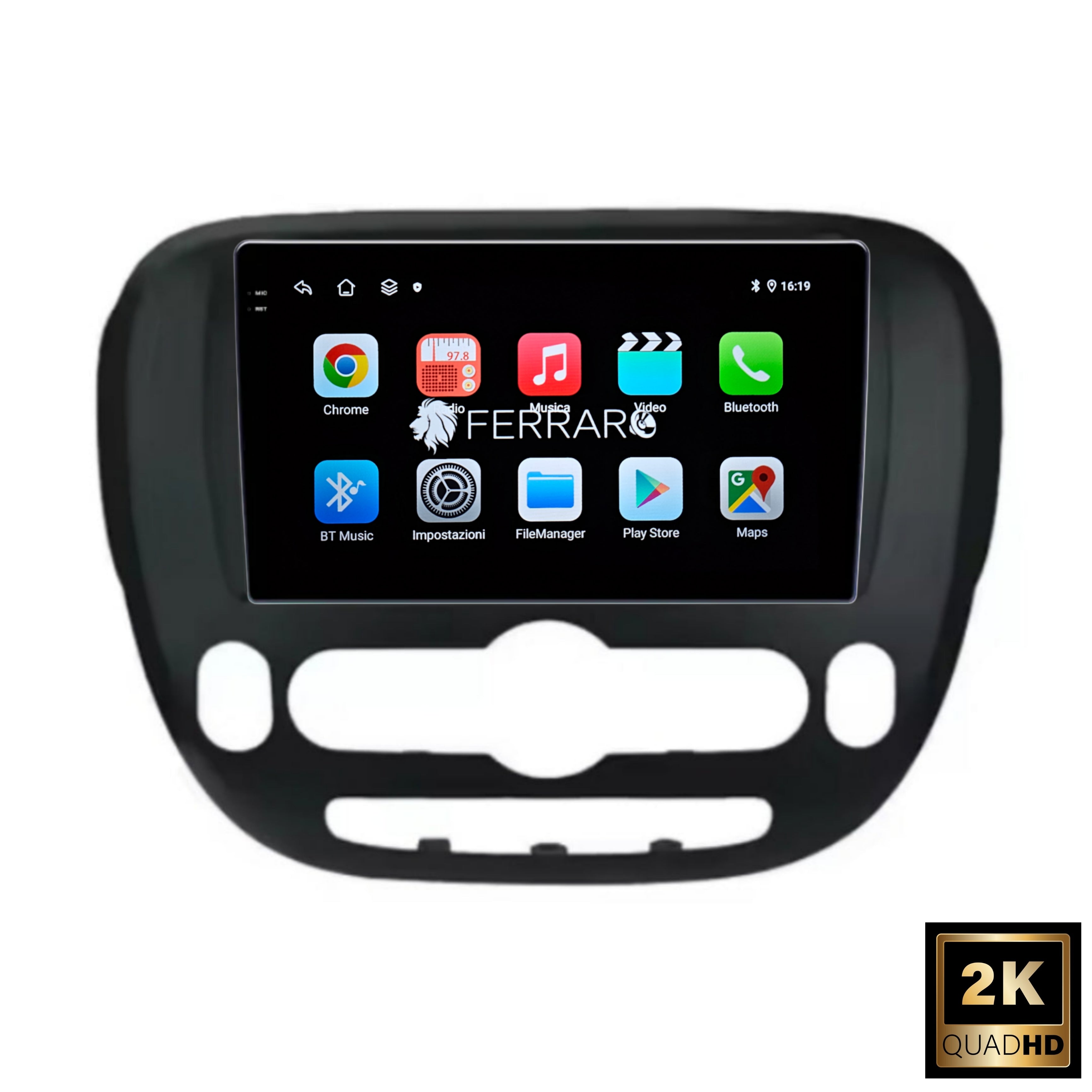 Autoradio per Kia Soul 2 PS 9" 2K | 2013-2019 | Android | Bluetooth | CarPlay | Android Auto | 12/256GB Ram