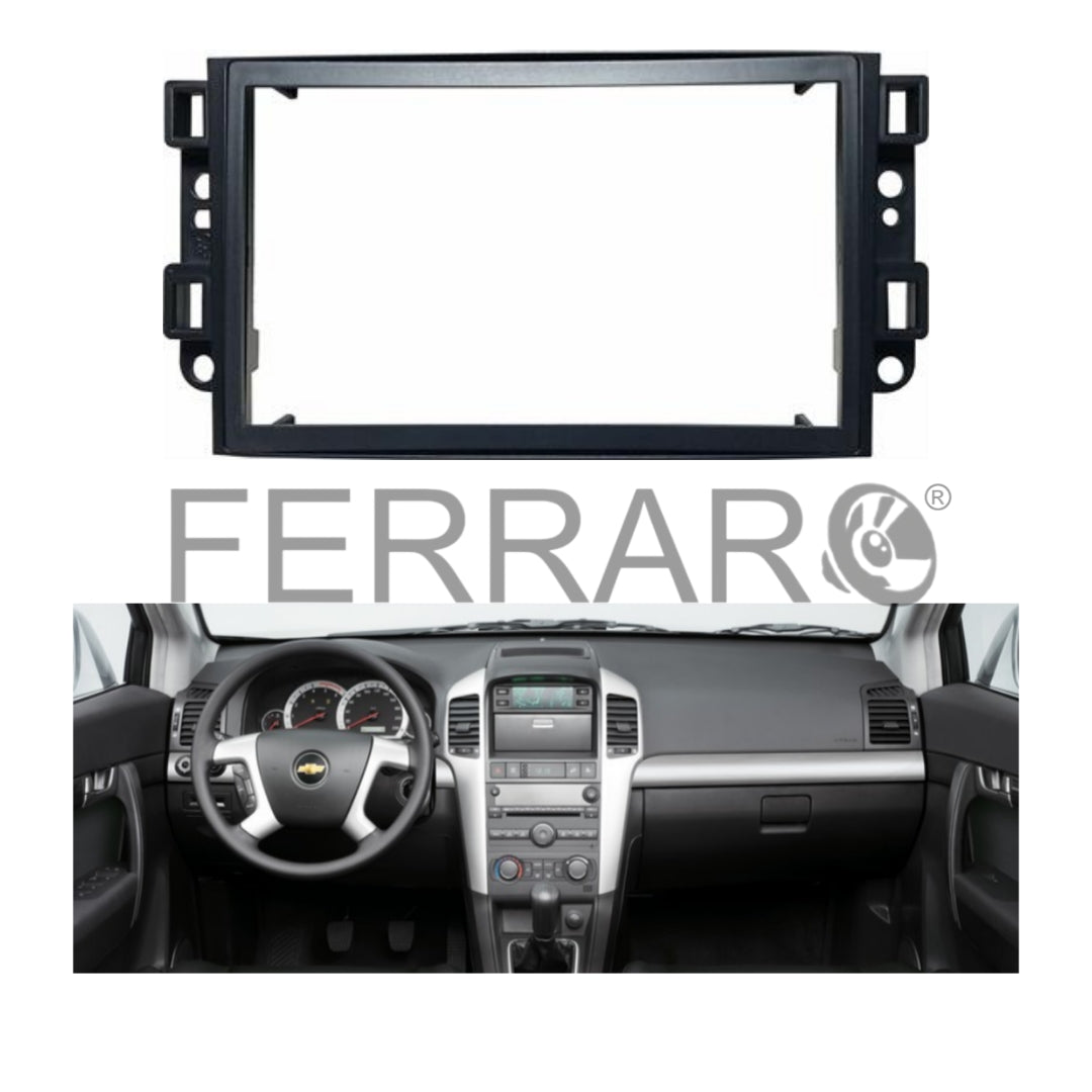 Mascherina Autoradio, 2 Iso Cornice per Chevrolet Captiva, Aveo (2006+)