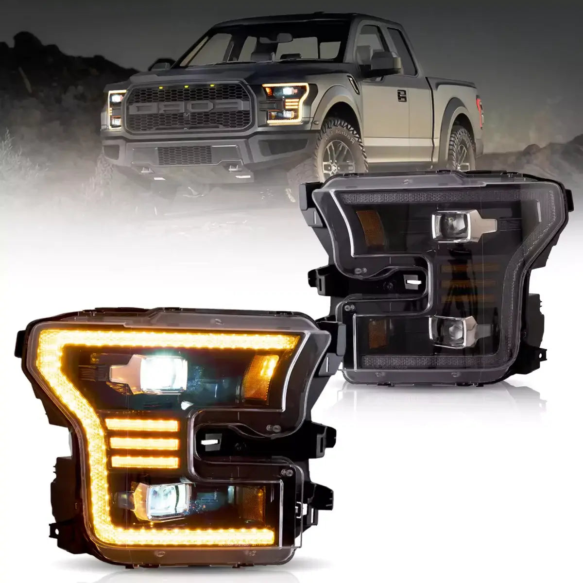 Fanali Anteriore Completo per Ford F150 13ª Serie (2015-2017) a LED