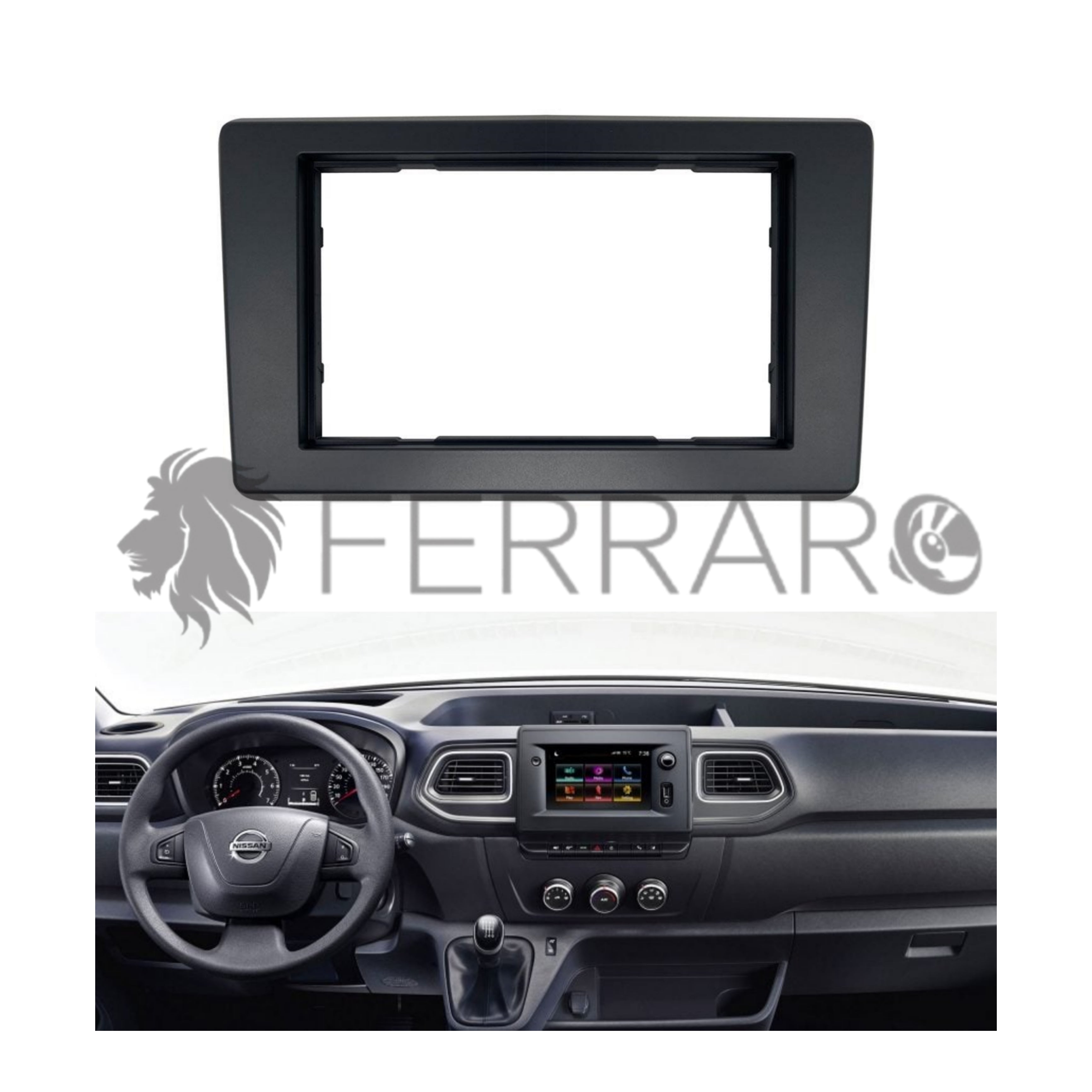 Mascherina 2DIN No Cornice | Opel Movano, Renault Nissan